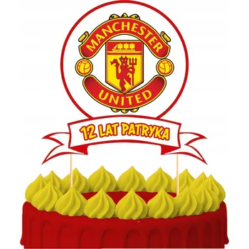 Obraz ZÁPICH DO DORTU Narozeninová Ozdoba na Dort Sto Let MANCHESTER UNITED POSTAVIČKY 2