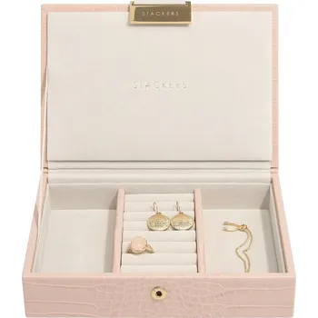 Šperkovnice Stackers, Krabička na šperky Stackers Croc s víkem mini růžová - Formadore