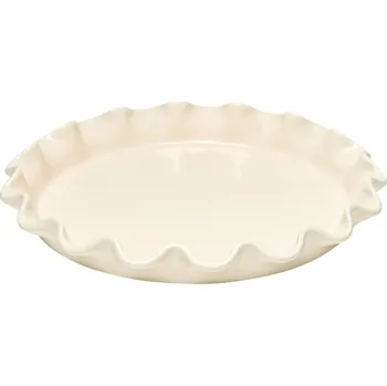 Nádoba na pečení Emile Henry, Forma na tartu Emile Henry s vlnitým okrajem, 33 cm, krémová - Formadore
