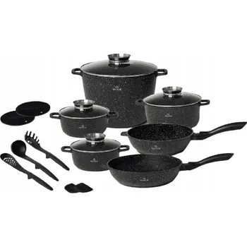 Hrnec Zilner Sada titanových hrnců 17ks ZL-8880, mramor, JUMBO hrnec, indukce