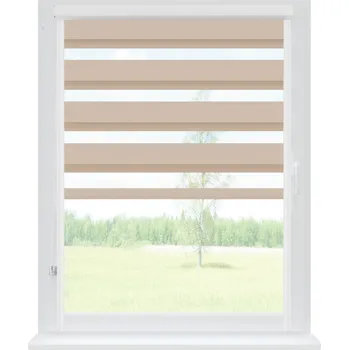 Roleta Dekodum Roleta den a noc v bílé kazetě soft, barva látky Ecru Šířka (cm): 30, Výška (cm): Standardní (do 150 cm), Strana mechanismu: Levá