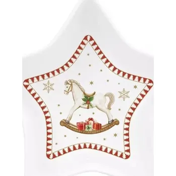 Easy Life Porcelánová miska Magie De Noel ve tvaru hvězdy v dárkové krabičce ø15 cm