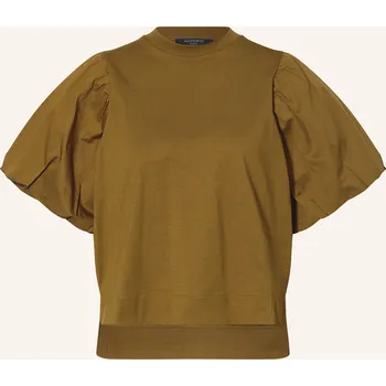 Dámské tričko Allsaints Dámské Tričko Jess Z Kombinace Materiálů, olivová, 40