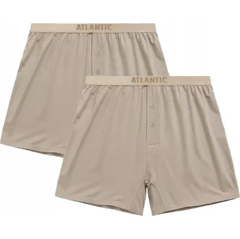 Boxerky Pánské boxerky ATLANTIC 2BMB-005 modal béžové 2 ks XXL