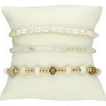 Elegantní set tří náramků YVON s přírodními materiály