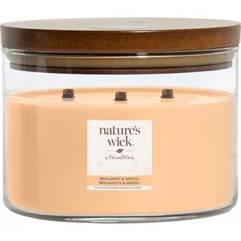 Svíčka Sójová vonná svíčka Bergamot & Neroli Woodwick 1 ks