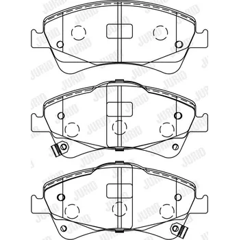 Brzdový systém Sada brzdových destiček, kotoučová brzda JURID 572600J