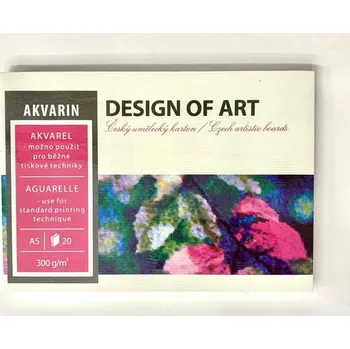 Umělecký papír Neograph Blok AKVARÍN A2 akvarelový papír lepený 300g, 20 listů