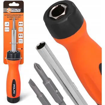Šroubovák Šroubovák 4v1 s vyměnitelnými bity SL5 SL6 PH1 PH2 9R