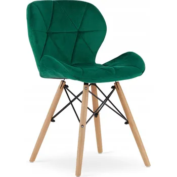 Jídelní židle Židle Oskar, zelený velur, 1 ks