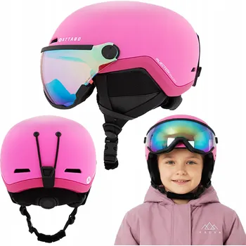 Chránič hlavy Dětská lyžařská helma ATTABO Avens 2.0 Jr Visor růžová 51-54 cm