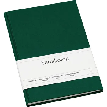 Diář Semikolon, Tečkovaný zápisník Uni Classic A5 tmavě zelený - Formadore