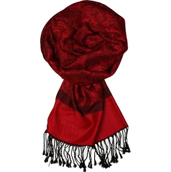 Šála Verona Lux kašmírová šála H85J_35 tmavě červená