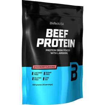 Protein BioTechUSA BioTech USA Beef Protein 500 g Příchuť: jahoda
