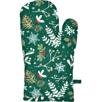 Forbyt 25800 vánoční kuchyňská chňapka 18 x 28 cm zelené vánoce