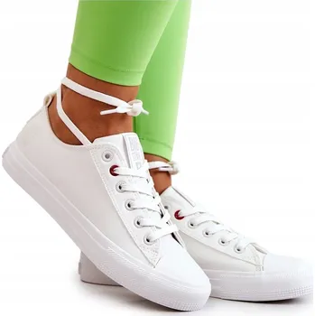 Dámské tenisky Dámské tenisky celobílé nízké Big Star JJ274007 ekokůže 37