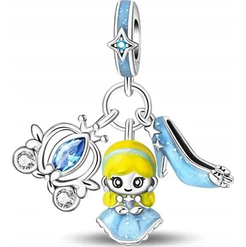 Přívěsek Přívěsek STŘÍBRO 925 Korálek Charms Popelka, Střevíček a Kočár