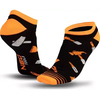 Špunt do uší Neo Tools GD030 Barevné ponožky s nářadím, oranžové krátké vel. 39-42