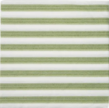 Papírový ubrousek Zafferano, Papírové ubrousky Righe s pruhy 40 x 40 cm zelené 12 ks - Formadore