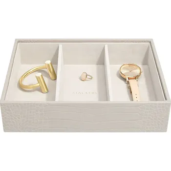 Šperkovnice Stackers, Krabička na šperky Stackers Croc se 3 přihrádkami classic putty - Formadore