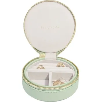Šperkovnice Stackers, Cestovní krabička na šperky Stackers Travel kulatá šalvějově zelená - Formadore