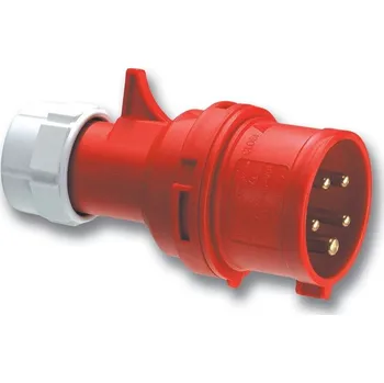 Elektrická zásuvka Zásuvka PCE 32A-5P-WT červená