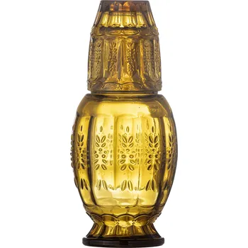 Bloomingville, Karafa Theon se skleničkou 1,1 l žlutá 2 díly - Formadore