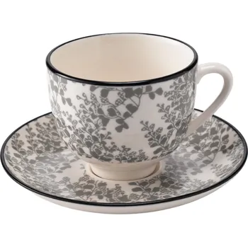 Zafferano, Šálek na kávu Tue s podšálkem 140 ml šedý - Formadore