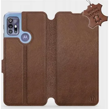Pouzdro na mobilní telefon Pouzdro s klopou Mobiwear pro Motorola Moto G30 hnědé