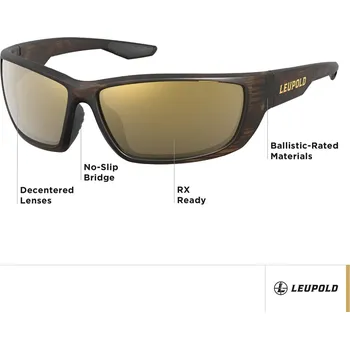 Leupold Střelecké brýle Leupold, Cheyenne, Tortoise Bronze Mirror, matně černé