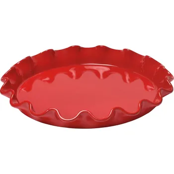 Nádoba na pečení Emile Henry, Forma na tartu Emile Henry s volánem, 33 cm, červená - Formadore