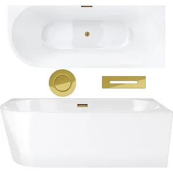 Vana Rohová vana Corsan Intero pravá 160 cm s širokým okrajem