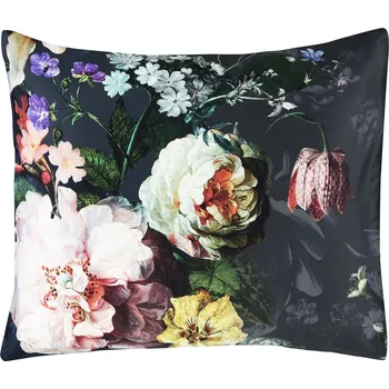 Povlečení Essenza, Povlak na polštář Fleur 60 x 70 cm tmavomodrý - Formadore