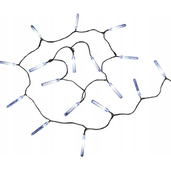 Vánoční dekorace LED Girlanda Bílá Rampouchy Ozdoba 10x460 cm 32 LED 8 Funkcí