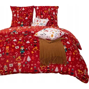 Povlečení VÁNOČNÍ POVLEČENÍ 220x200 PLYŠOVÉ FLEECOVÉ TEPLÉ ZIMNÍ MEDVÍDEK