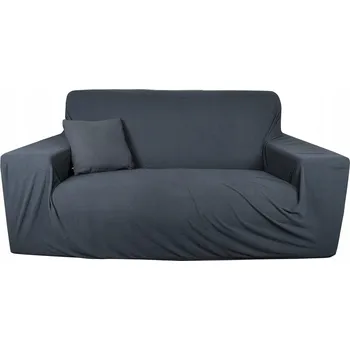 Přehoz na lůžko Elastický potah / přehoz na 2místnou pohovku, tmavě šedý