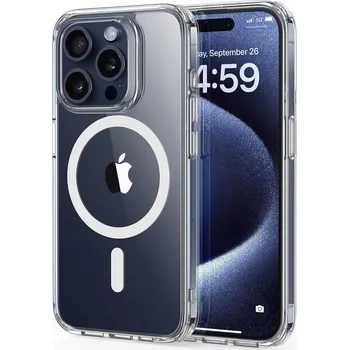 Pouzdro na mobilní telefon Pouzdro pro APPLE iPHONE 15 PRO Case Clear ZESÍLENÉ 360° pro MAGSAFE + Sklo