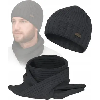 Čepice Polar Fashion sada: čepice a šála, velikost L/XL, šedá