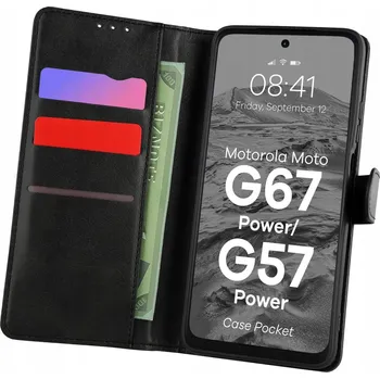 Pouzdro na mobilní telefon Flipové pouzdro Bizon pro Motorola Moto G57 Power, Moto G67 Power černé