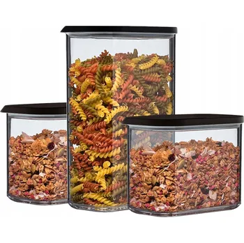 Dóza na potraviny Nádoby na potraviny Mepal Modula černé 3 ks