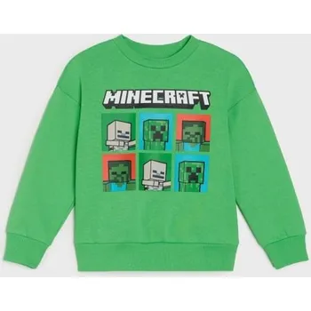 Dětská móda Sinsay - Mikina s kulatým výstřihem s potiskem Minecraft - zelená - 069HG-76X - 069HG-76X-134