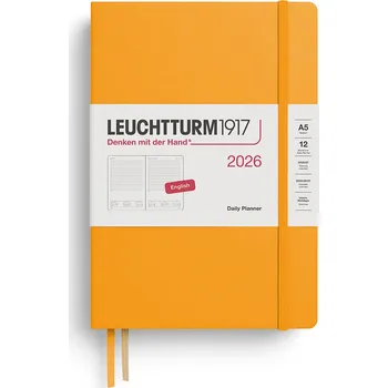 Diář Leuchtturm 1917, Denní diář v pevné vazbě Leuchtturm 1917 2026 EN A5, oranžový - Formadore