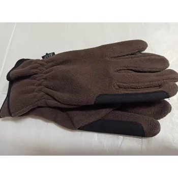 Jezdecké rukavice Jezdecké rukavice fleece ELT Barva: hnědá, Velikost: S