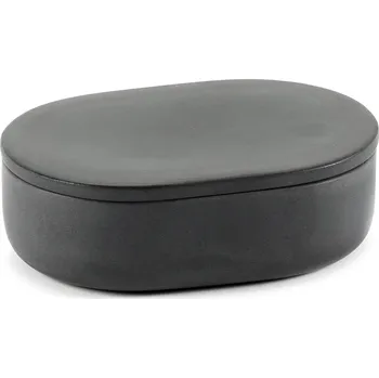 Úložný box Serax, Koupelnová nádoba Cose oválná, 3,3 cm, tmavě šedá - Formadore