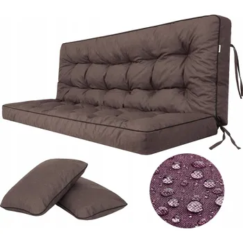 Podsedák Polštář Hobbygarden hnědý, voděodolný, 180 x 109 x 8 cm, s puntíky