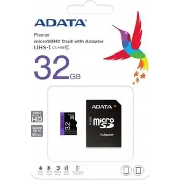 Paměťová karta 32 GB Micro SD karta ADATA + SD adaptér, CLASS 4