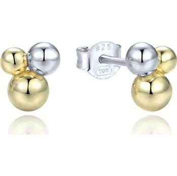 Náušnice Elegantní stříbrné náušnice stříbrné a pozlacené kuličky JJMAS0305GE00