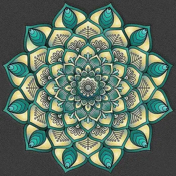 Diamantové malování Norimpex 7D Tyrkysová mandala 30 × 40 cm