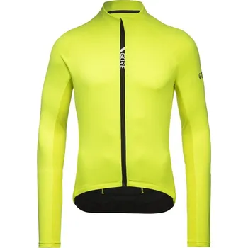 cyklistický dres pánský cyklistický dres GORE C5 Thermo Jersey neon yellow/citrus green - XXL