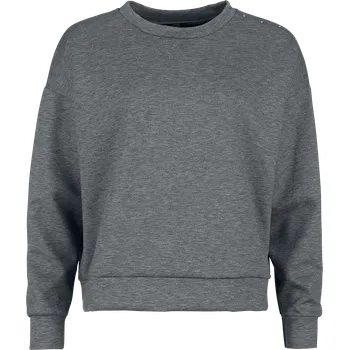 Dámská mikina Tričko s dlouhým rukávem z RED by EMP - Mikina s nýty - Ženy - šedá